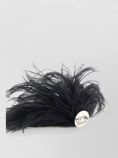 Gianluca Capannolo Hair Pin Featuring Feather Detail Hardware In Black
