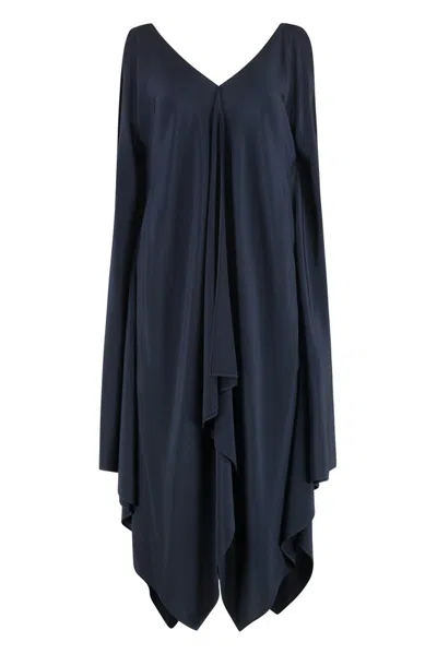 Gianluca Capannolo Halle Drape Dress In Blue