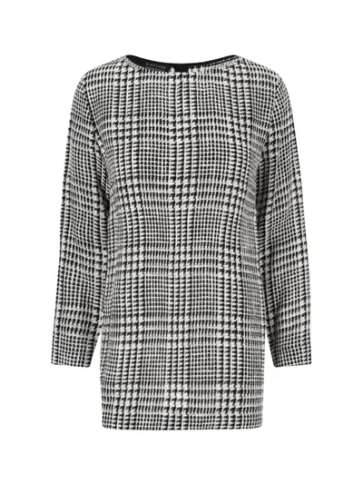 GIANLUCA CAPANNOLO HOUNDSTOOTH FOOT MIDI DRESS