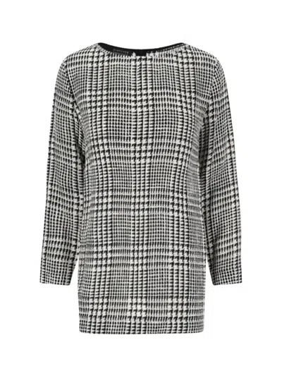Gianluca Capannolo Houndstooth Midi Dress - White