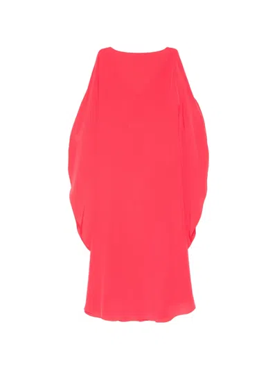 Gianluca Capannolo Iris Bat-wings Midi Dress In Red