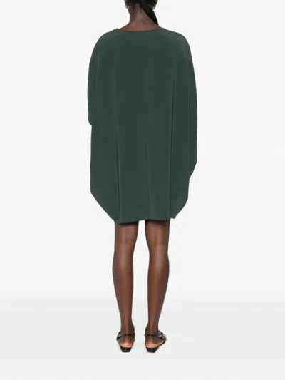 Gianluca Capannolo Iris Batwing-sleeve Boat-neck Midi Dress In Green