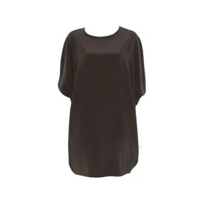 Gianluca Capannolo Iris Batwing-sleeve Mini Dress In Brown