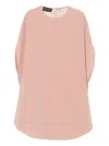 Gianluca Capannolo Crew-neck Split-sleeve Midi Dress In Pink