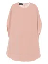 Gianluca Capannolo Crew-neck Split-sleeve Midi Dress In Pink