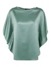 Gianluca Capannolo Iris Sleeve Top In Green