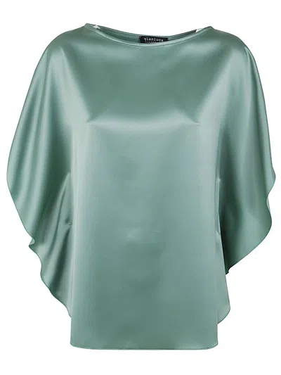 Gianluca Capannolo Iris Sleeve Top In Green