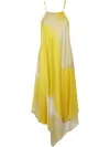 Gianluca Capannolo Isabelle Silk Dress In Yellow & Orange