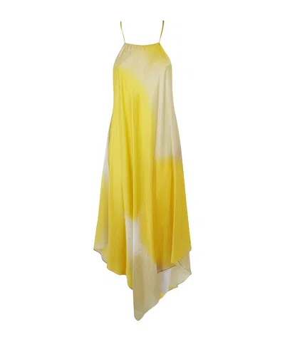 Gianluca Capannolo Isabelle Silk Dress In Yellow