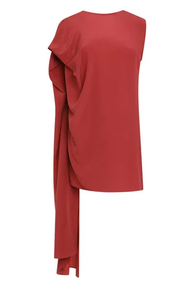 Gianluca Capannolo Juliette Silk Mini Dress In Red
