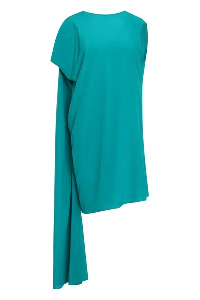 Gianluca Capannolo Juliette Silk Mini Dress In Green