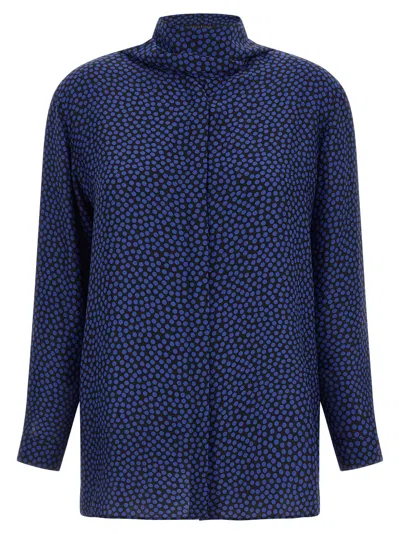 Gianluca Capannolo Katherine Shirt Long Sleeves Polka Dots In Blue