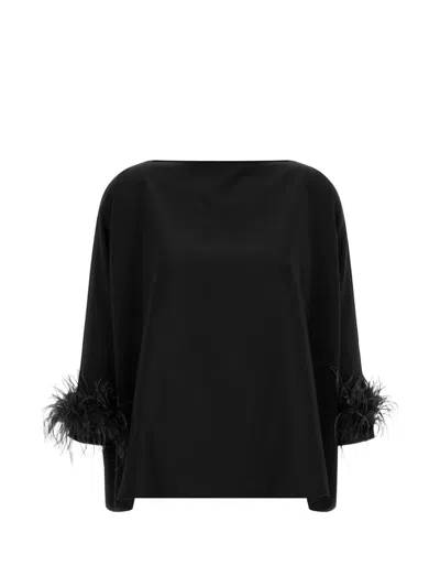 Gianluca Capannolo Laura Blouse Feather Detail Long Sleeve In Multi
