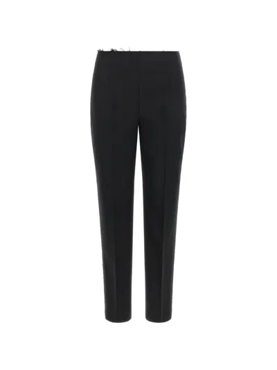 Gianluca Capannolo Frayed Edge Casual Pants In Transparent