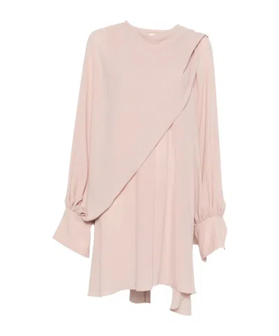 Gianluca Capannolo Long Sleeve Dress In Pink