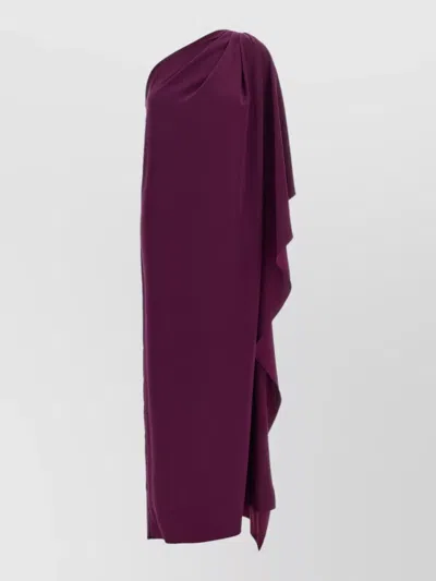 Gianluca Capannolo Annouk Asymmetrical Silk Maxi Dress In Purple
