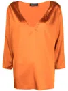 Gianluca Capannolo Nathalie Silk Blouse In Orange