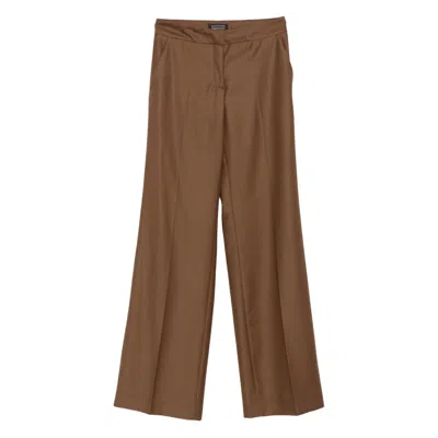 Gianluca Capannolo Pleated Zipper Casual Pants In Brown
