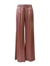 Gianluca Capannolo Wide Leg Satin Pants In Nude & Neutrals