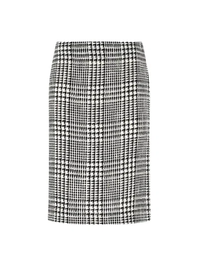 GIANLUCA CAPANNOLO PIED DE POULE MIDI SKIRT