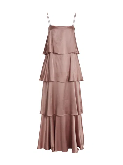 Gianluca Capannolo Pink Tiered Maxi Dress