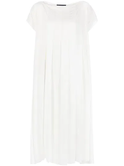 Gianluca Capannolo Pleated Midi Dress In Nude