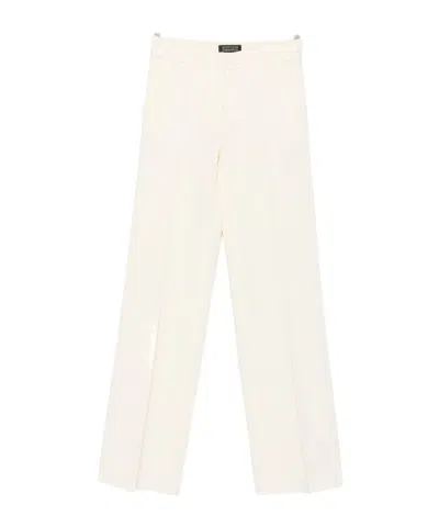 Gianluca Capannolo Pleated Zipper Casual Pants In White