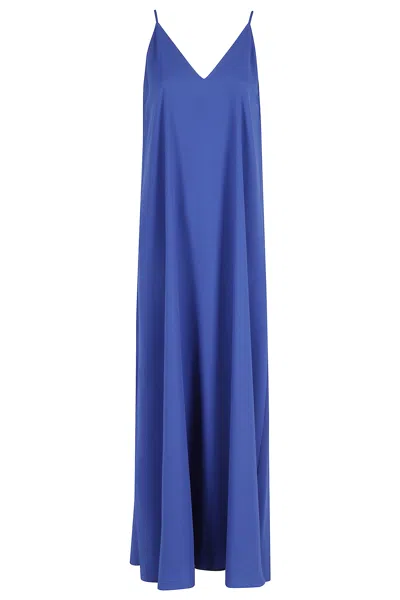 Gianluca Capannolo Rosie V-neck Maxi Dress In Blue