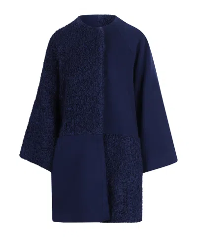 Gianluca Capannolo Sew-on Detail Coat In Blue