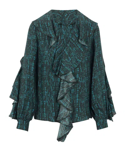 Gianluca Capannolo Shirt With An Irregular Pattern In Green