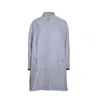 Gianluca Capannolo Short Single-breasted Virgin Wool Blend Coat In Blue