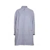 Gianluca Capannolo Short Single-breasted Virgin Wool Blend Coat In Blue