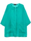 Gianluca Capannolo Silk Coat In Blue