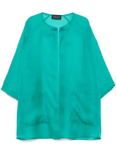 Gianluca Capannolo Silk Coat In Multicolor