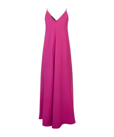 Gianluca Capannolo V-neck Spaghetti-strap Maxi Dress In Pink