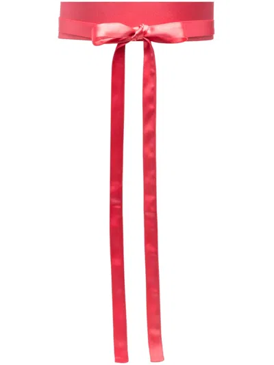 Gianluca Capannolo Tie-fastening Leather Belt In Rosa