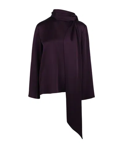 Gianluca Capannolo Tie-up Collar Hoodie In Purple