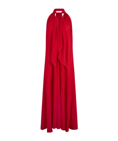 Gianluca Capannolo Tied-neck Draped Dress In Red