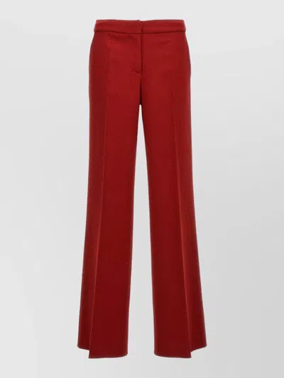 Gianluca Capannolo Valerie High Waist Wide Leg Pants In Red
