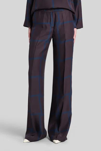 Gianluca Capannolo Valerie Pant Pants In Bordeaux Silk In Burgundy