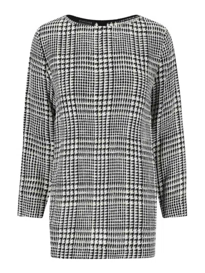 GIANLUCA CAPANNOLO MIDI PIED DE POULE DRESS