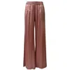 Gianluca Capannolo Wide Leg Satin Pants In Rosa