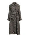Gianluca Capannolo Chevron-pattern Belted Coat In Black