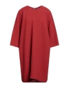 Gianluca Capannolo Woman Short Dress Brick Red Size 12 Wool In Red