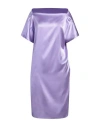 Gianluca Capannolo Woman Mini Dress Lilac Size 4 Silk, Elastane In Purple