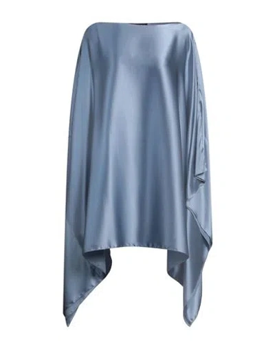 Gianluca Capannolo Woman Mini Dress Sky Blue Size Onesize Silk, Elastane