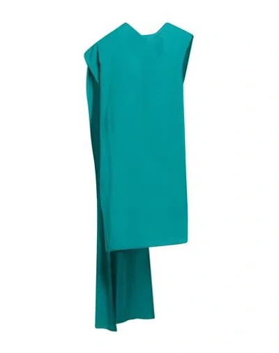 Gianluca Capannolo Woman Mini Dress Turquoise Size 10 Silk In Green