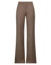 Gianluca Capannolo Woman Pants Brown Size 4 Virgin Wool, Lycra In Brown
