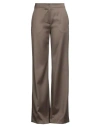 Gianluca Capannolo Woman Pants Brown Size 6 Virgin Wool In Brown