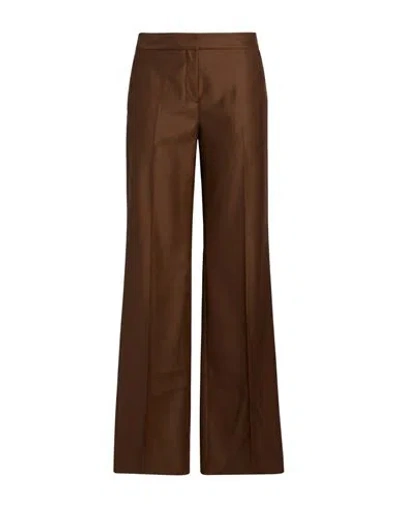 Gianluca Capannolo Woman Pants Brown Size 6 Virgin Wool
